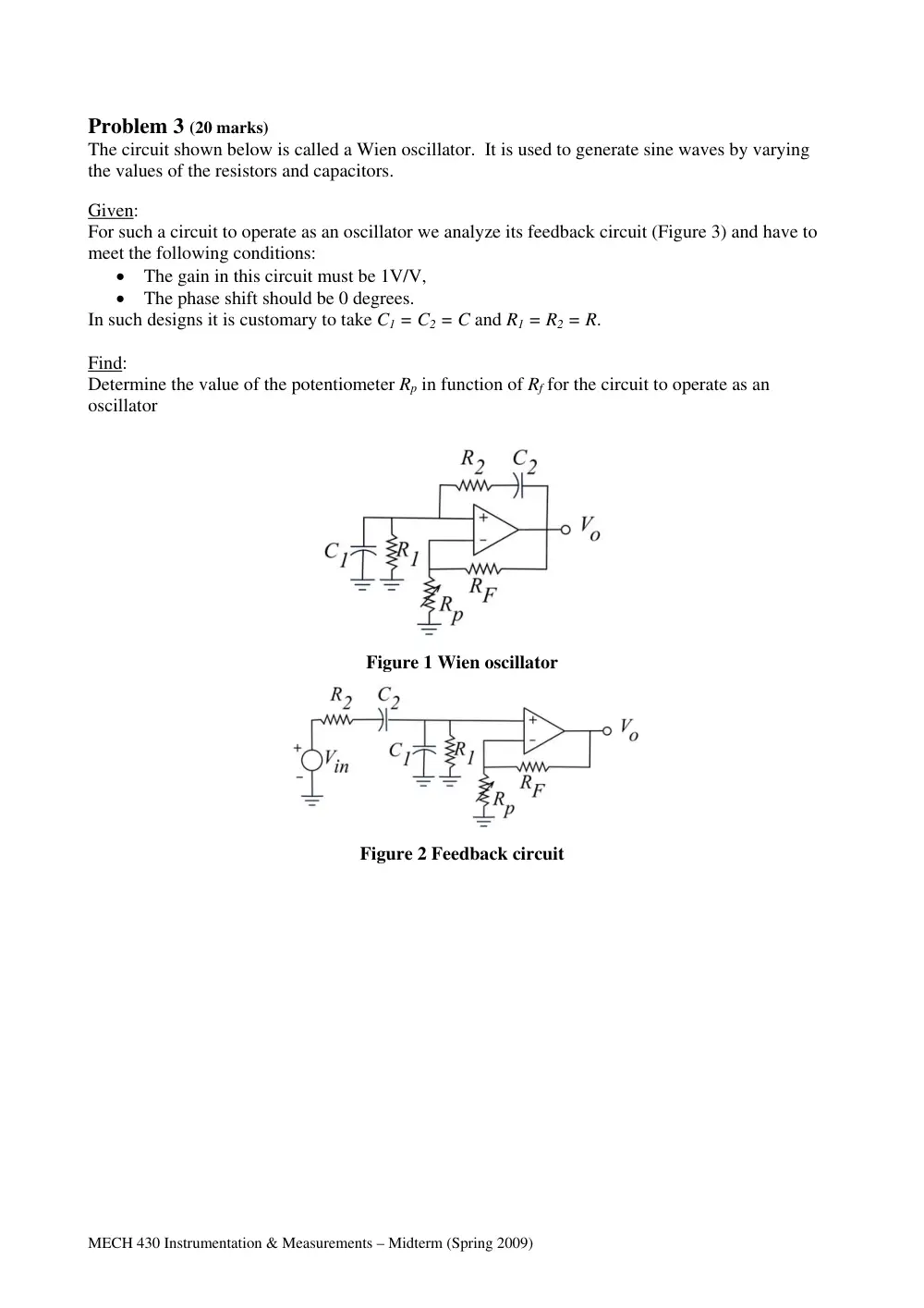 MECH 430 Midterm, Summer 2009, page 3