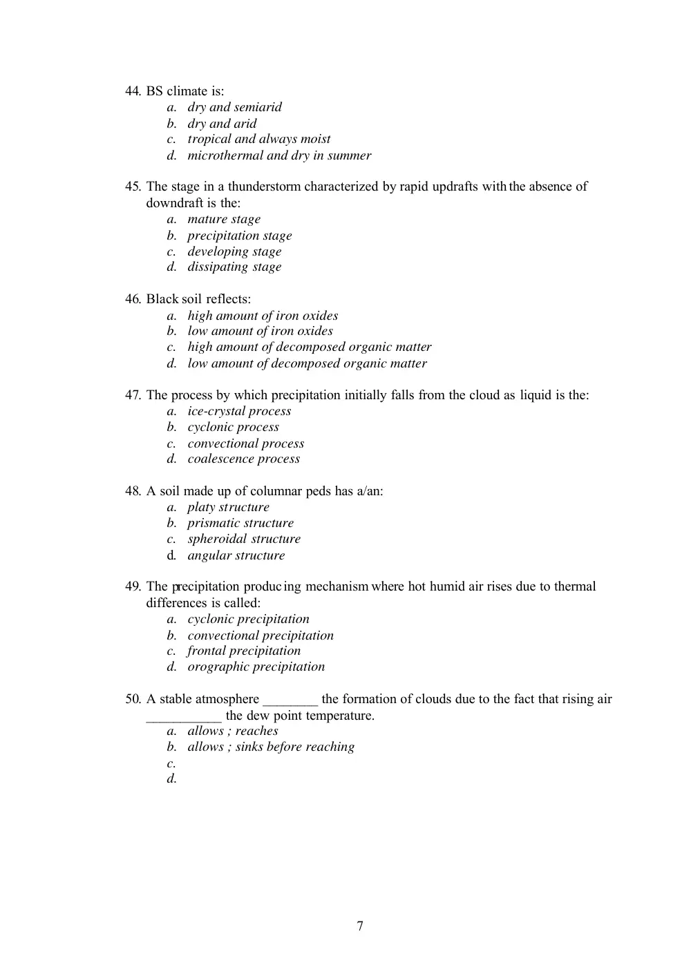 GEOL 102 Final, Fall 2005, page 7
