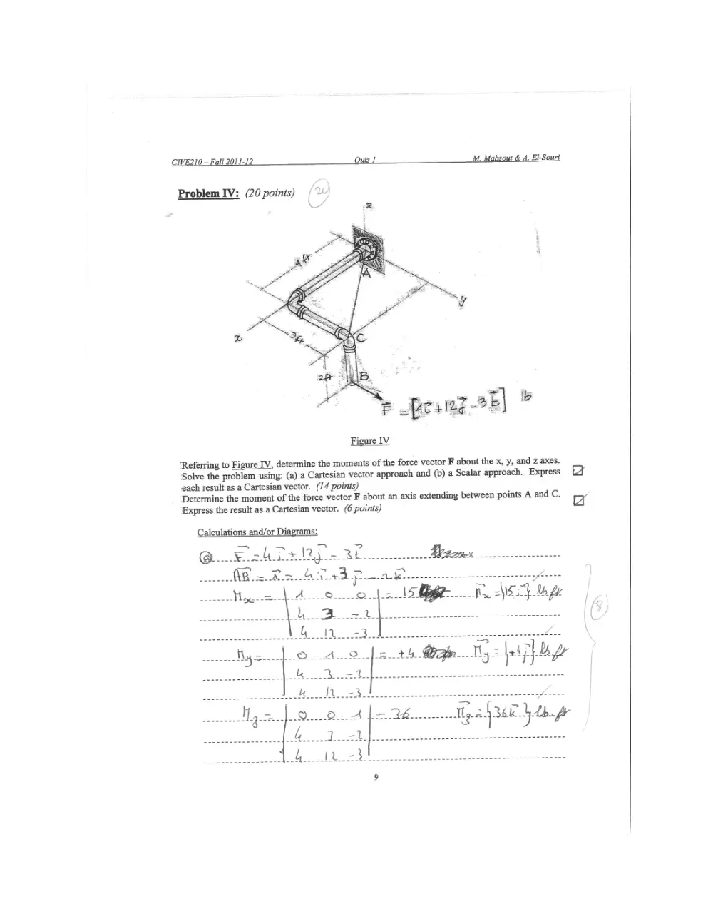 CIVE 210 Exam 1 with Solution, Fall 2011, page 7