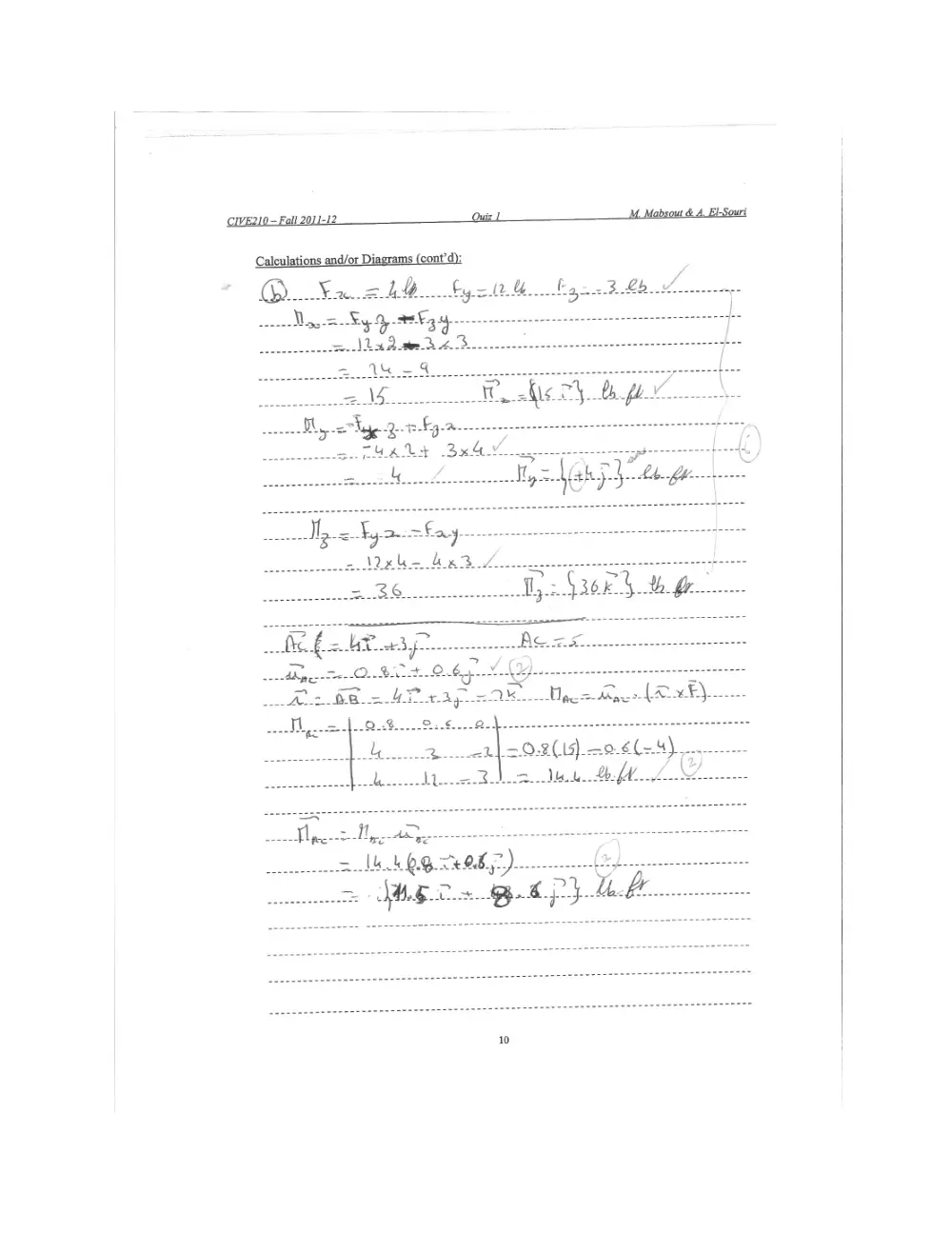 CIVE 210 Exam 1 with Solution, Fall 2011, page 8
