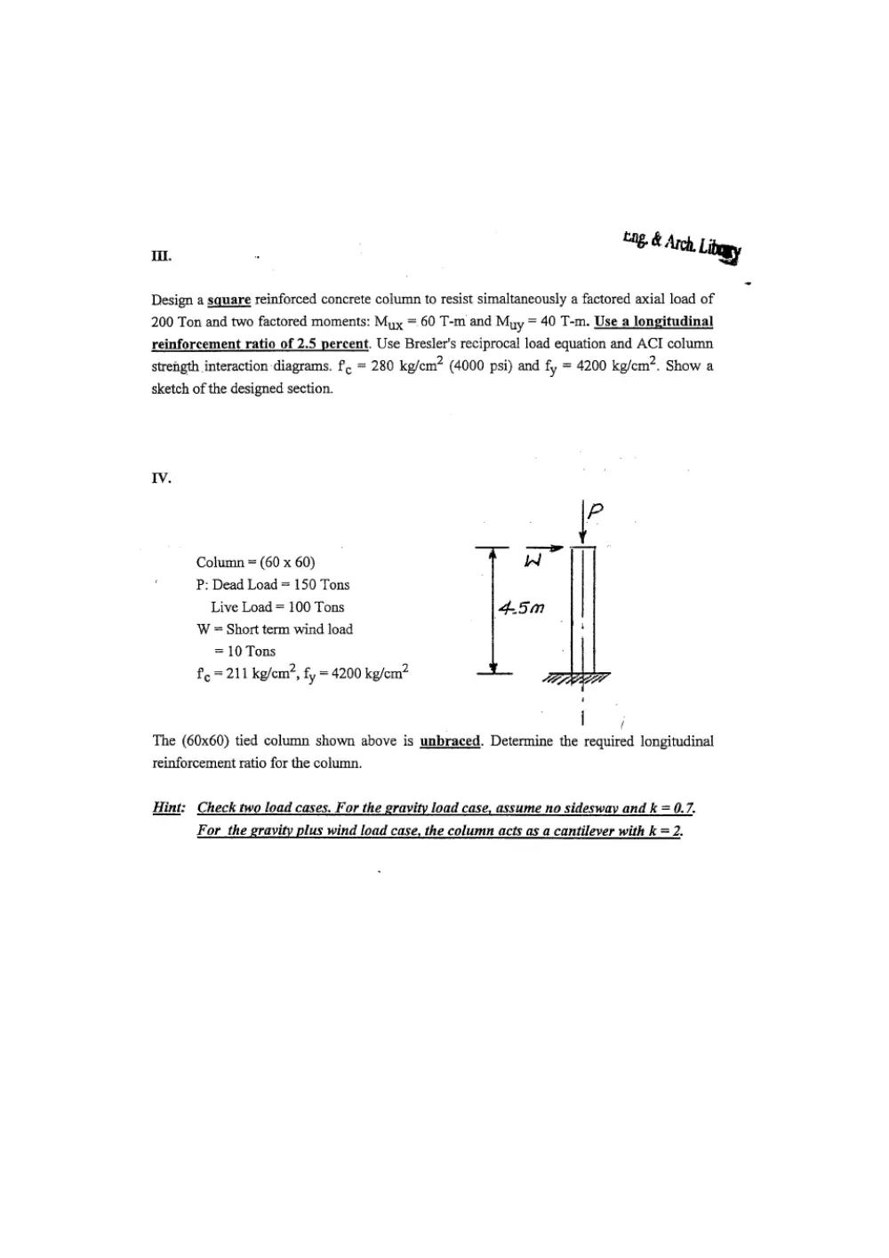 CIVE 421 Exam 1 Sample, Fall 2010, page 2