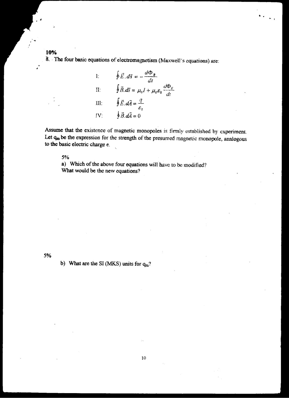 PHYS 211 Final, Summer 1998, page 10