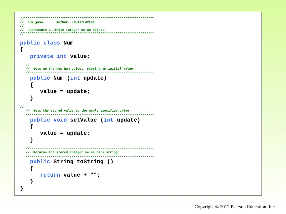 CSC 243 Chapter 7 Object Oriented Design, Fall 2014, page 5