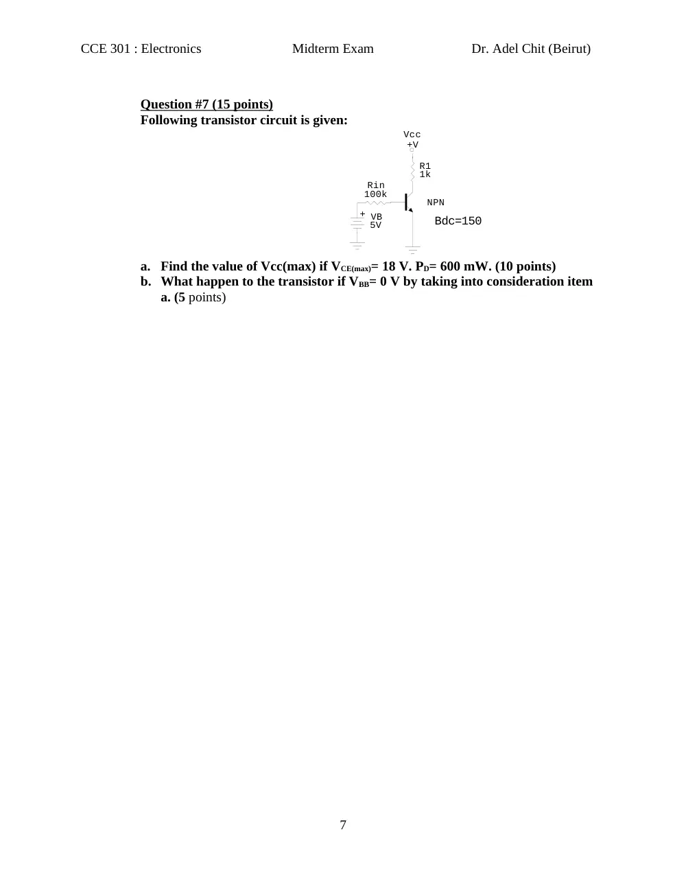 CCE 301 Midterm, Spring 2012, page 7