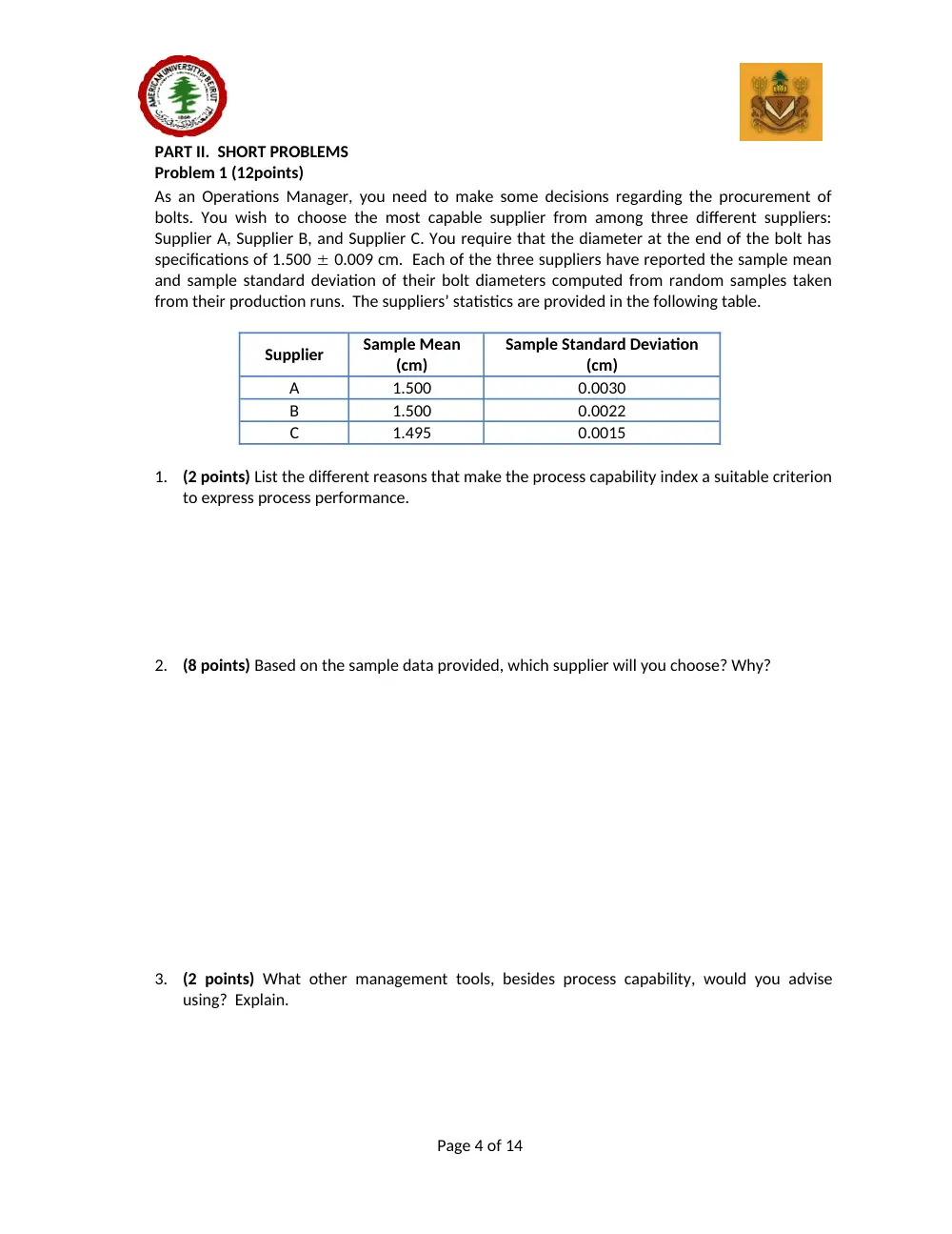 DCSN 200 Final, Spring 2011, page 4