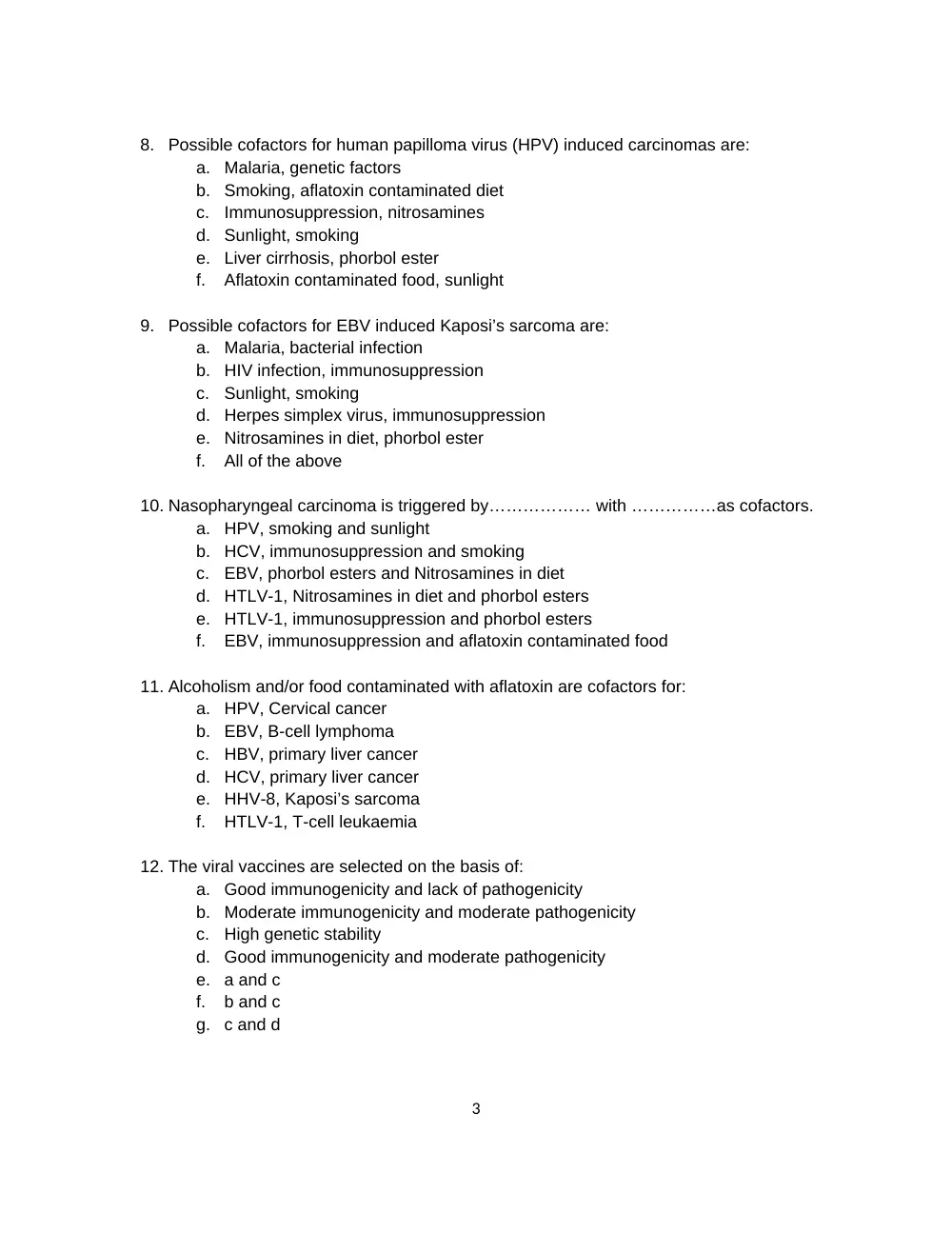 BIO 420 Final, Spring 2011, page 3