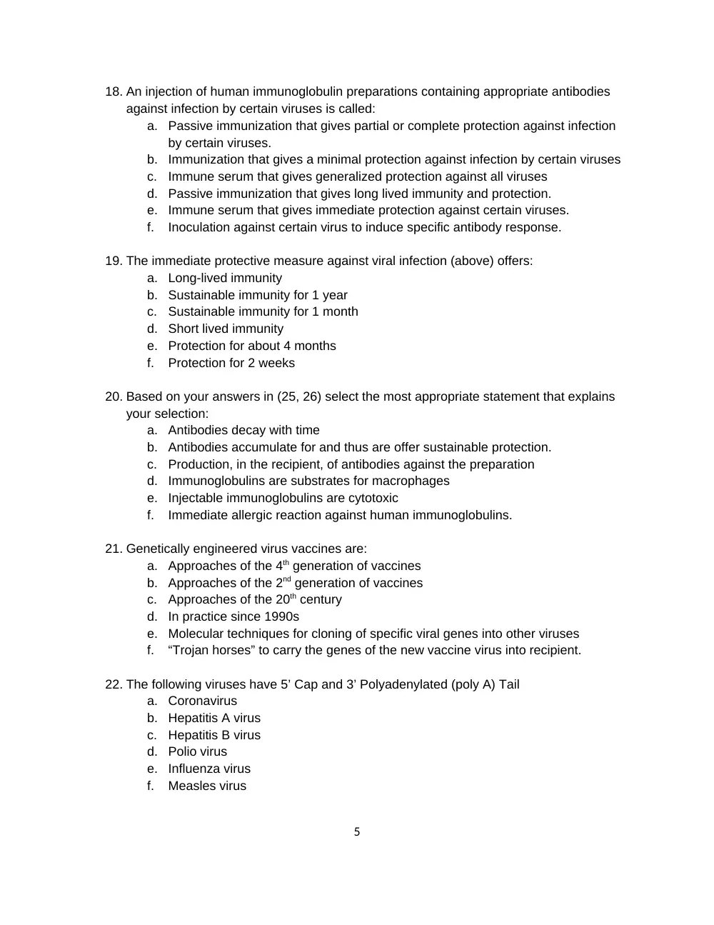 BIO 420 Final, Spring 2011, page 5