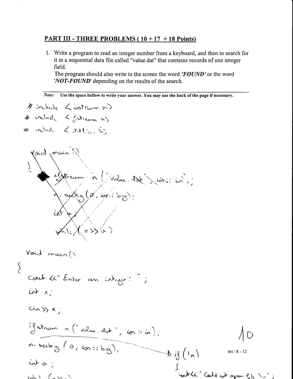 CSC 213 Final with Solution, Fall 2005, page 8