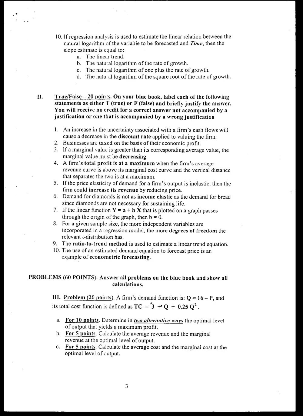 BUSS 230 Midterm, Spring 2005, page 3