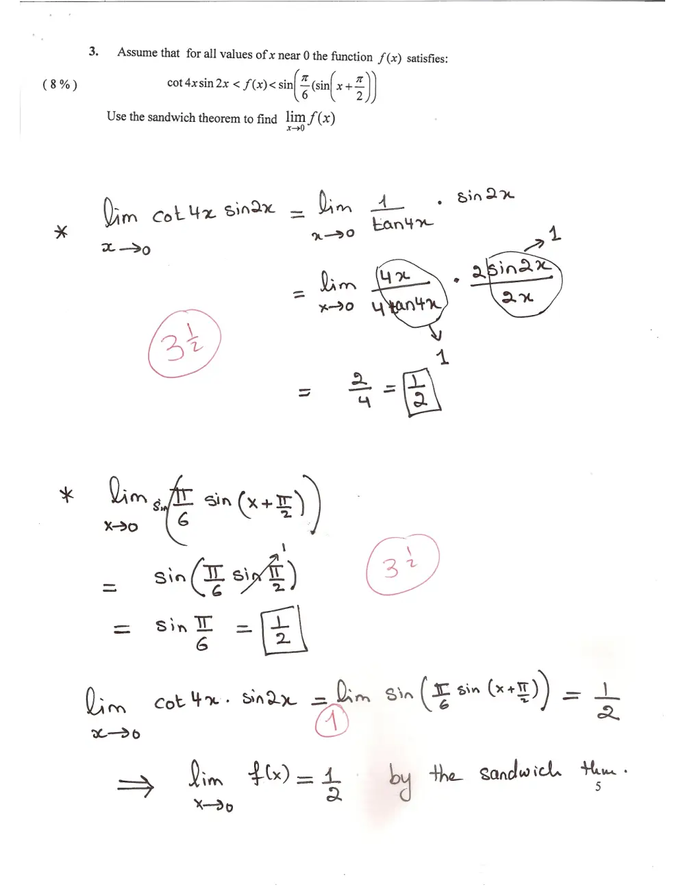MATH 101 Exam 1, Spring 2012, page 6