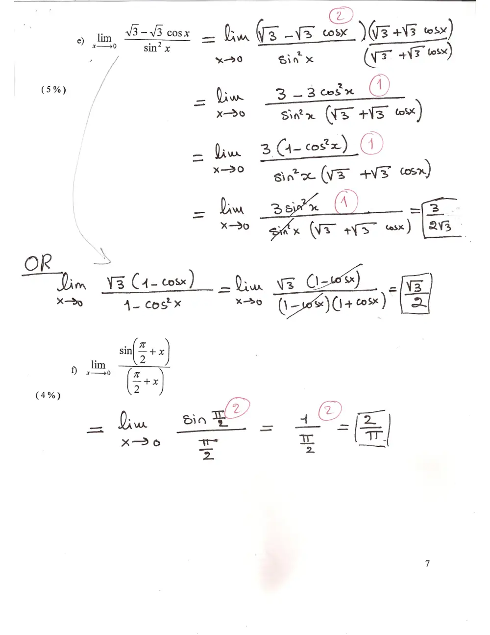 MATH 101 Exam 1, Spring 2012, page 8