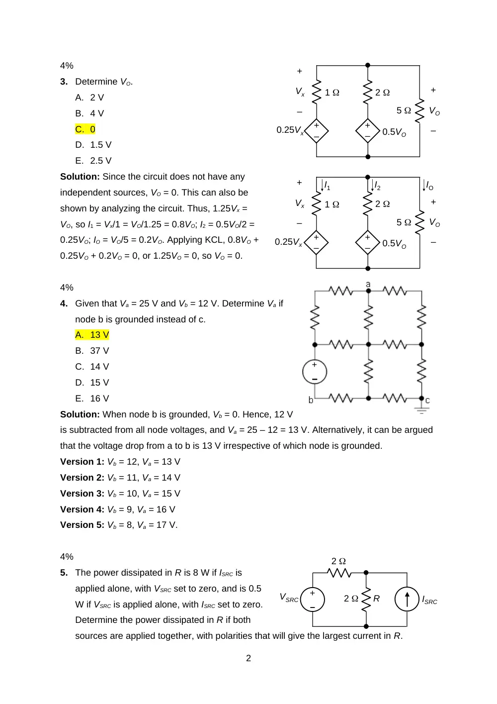 EECE 210 Exam 2 with Solution, Fall 2011, page 2