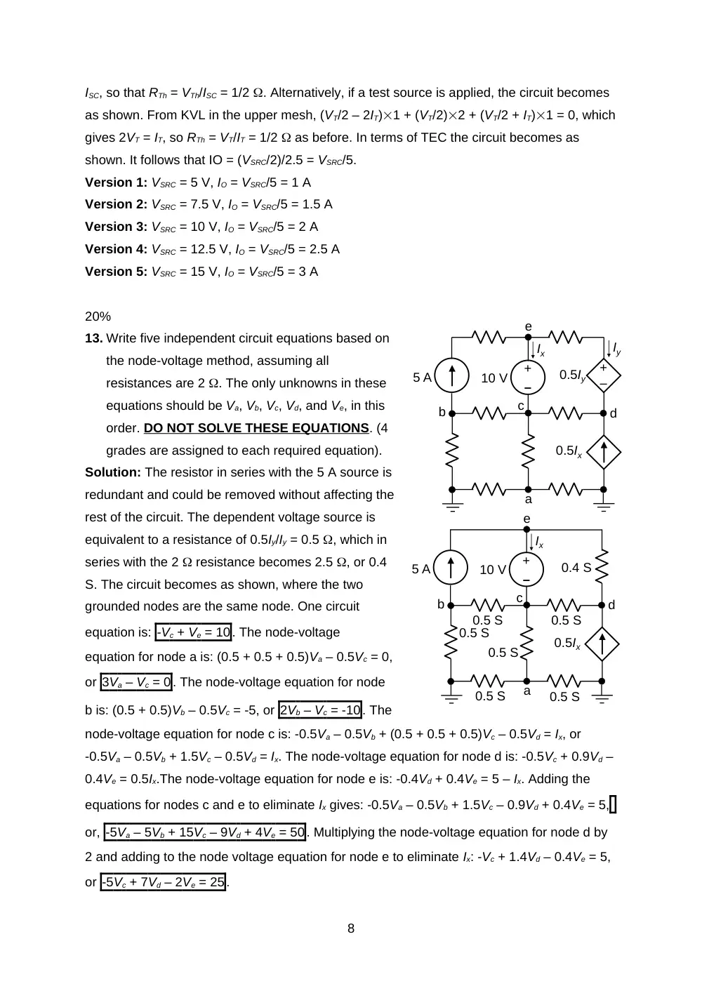EECE 210 Exam 2 with Solution, Fall 2011, page 8