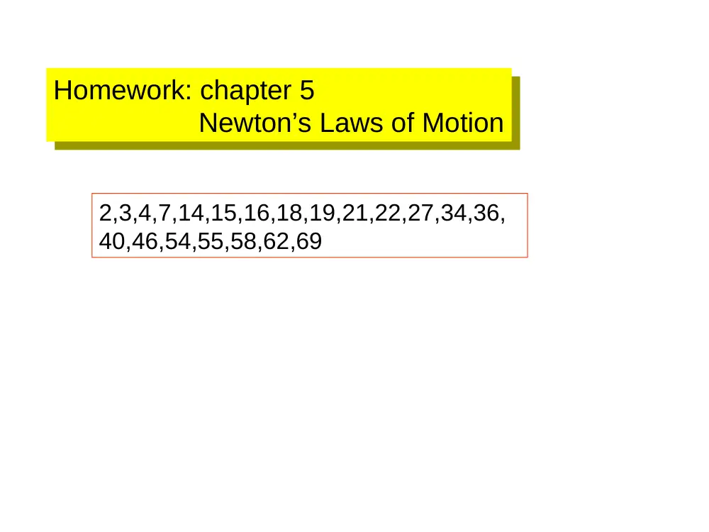 PHYS 210 Problems Ch 5, Fall 2014, page 1