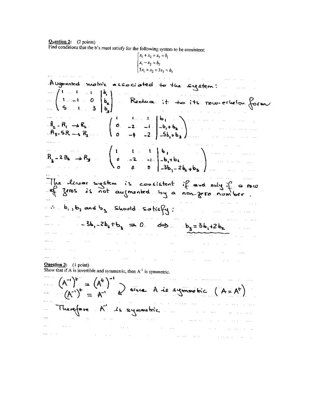 MATH 218 Exam 1 with Solution, Fall 2009, page 2