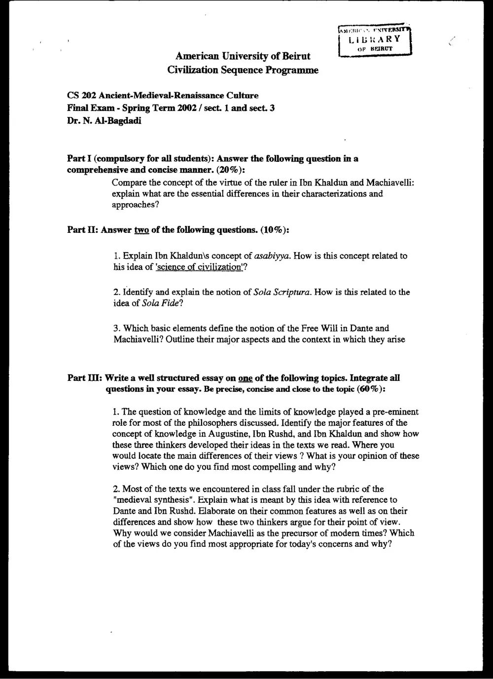 CVSP 202 Final, Spring 2002, page 1