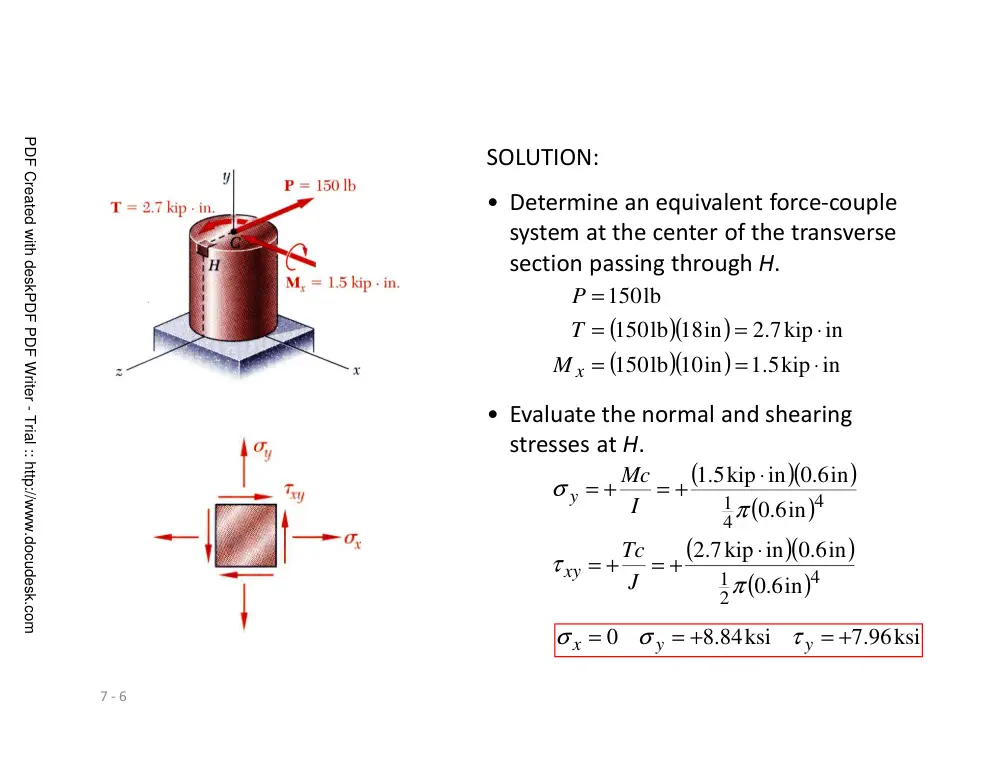 MECH 320 Problems with Solutions, Fall 2010, page 6