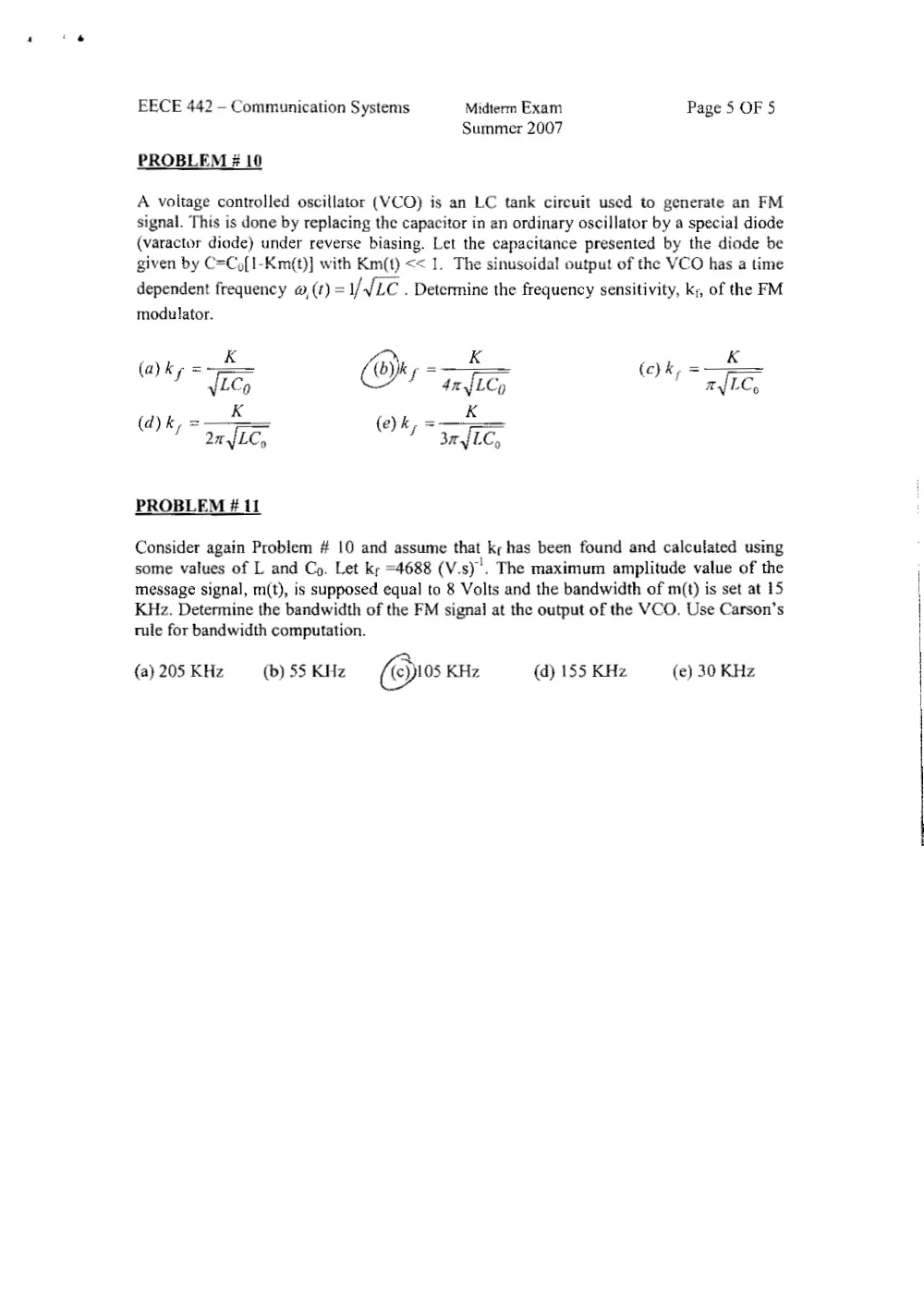 EECE 442 Midterm, Summer 2007, page 5