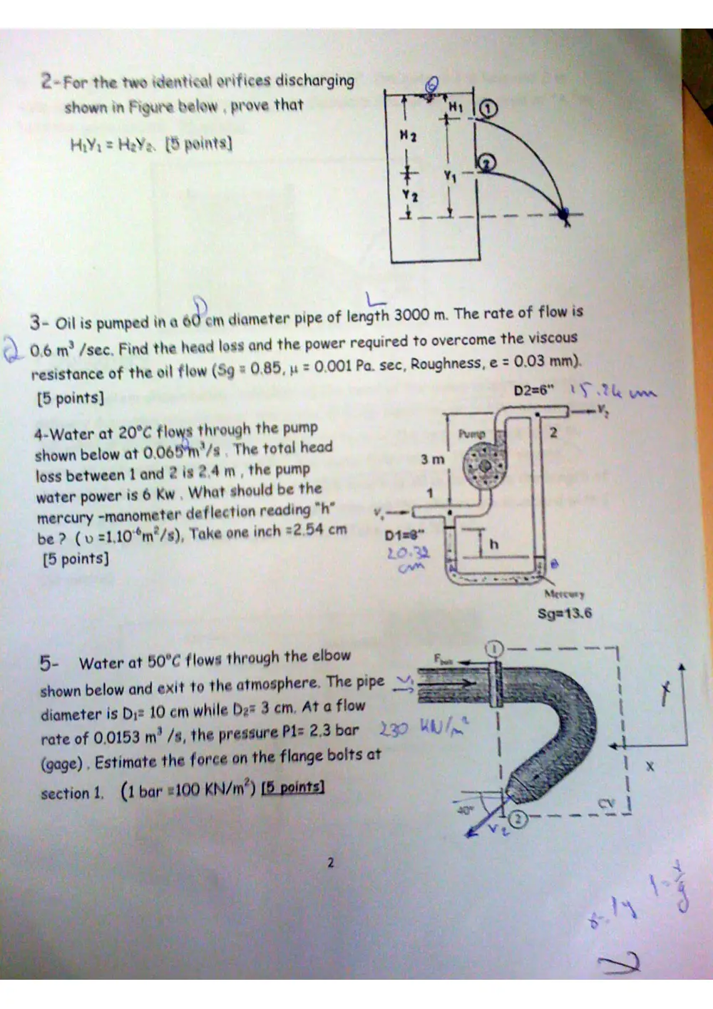 MEN 320 Final, Fall 2009, page 2
