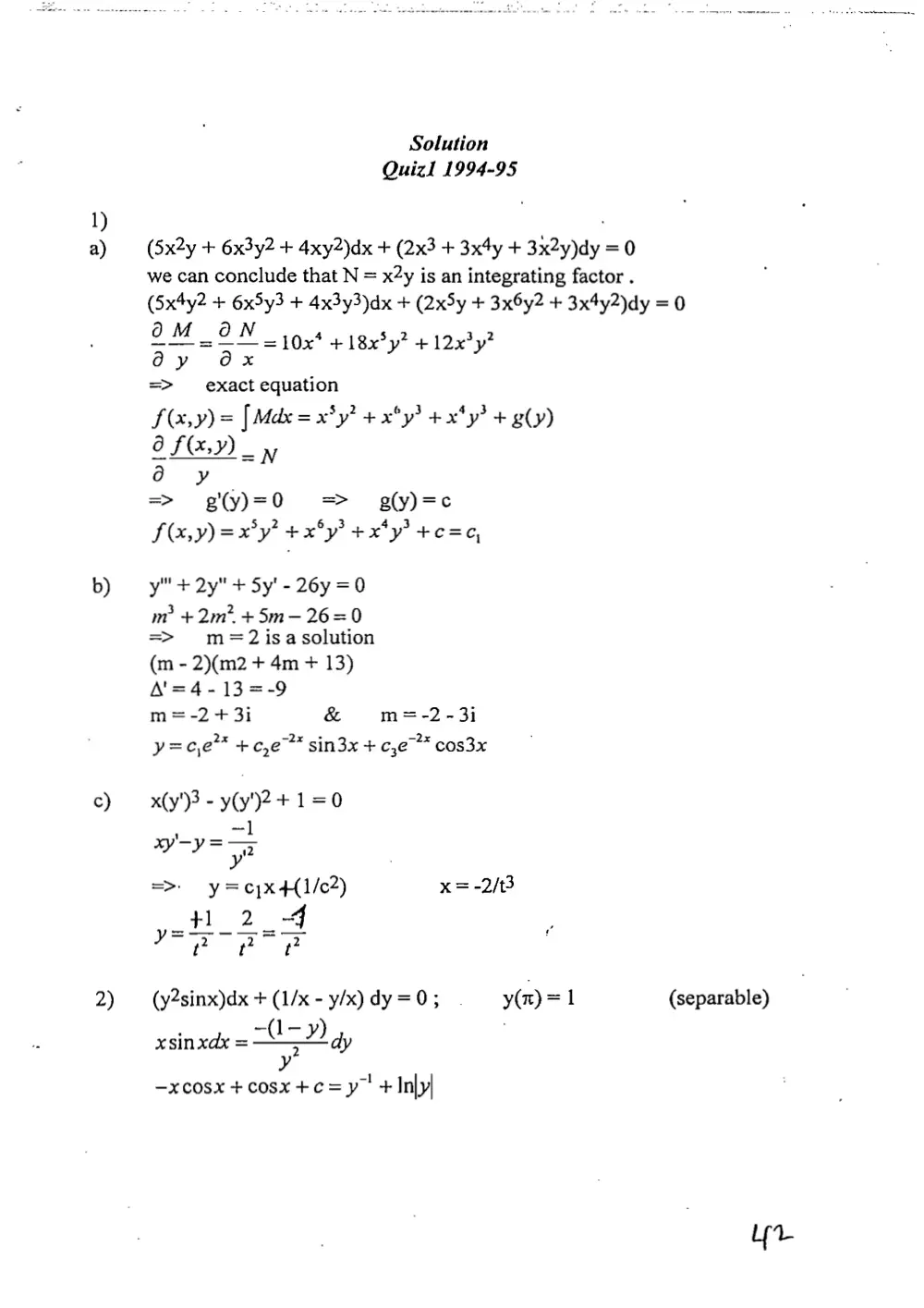 MATH 202 Exam 1 with Solution, page 2