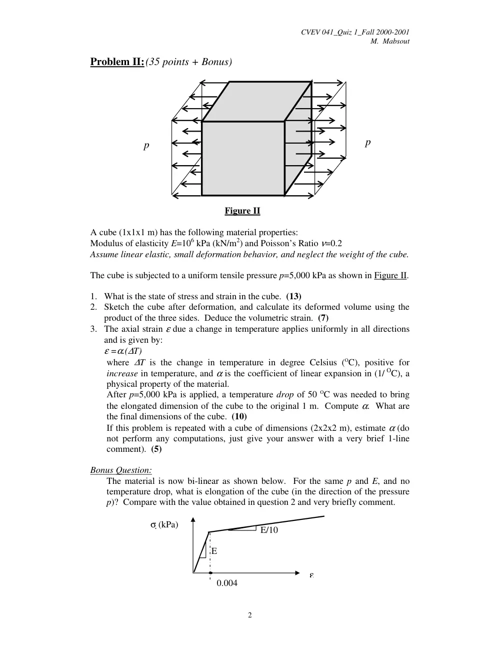 CIVE 310 Exam 1, Fall 2000, page 2