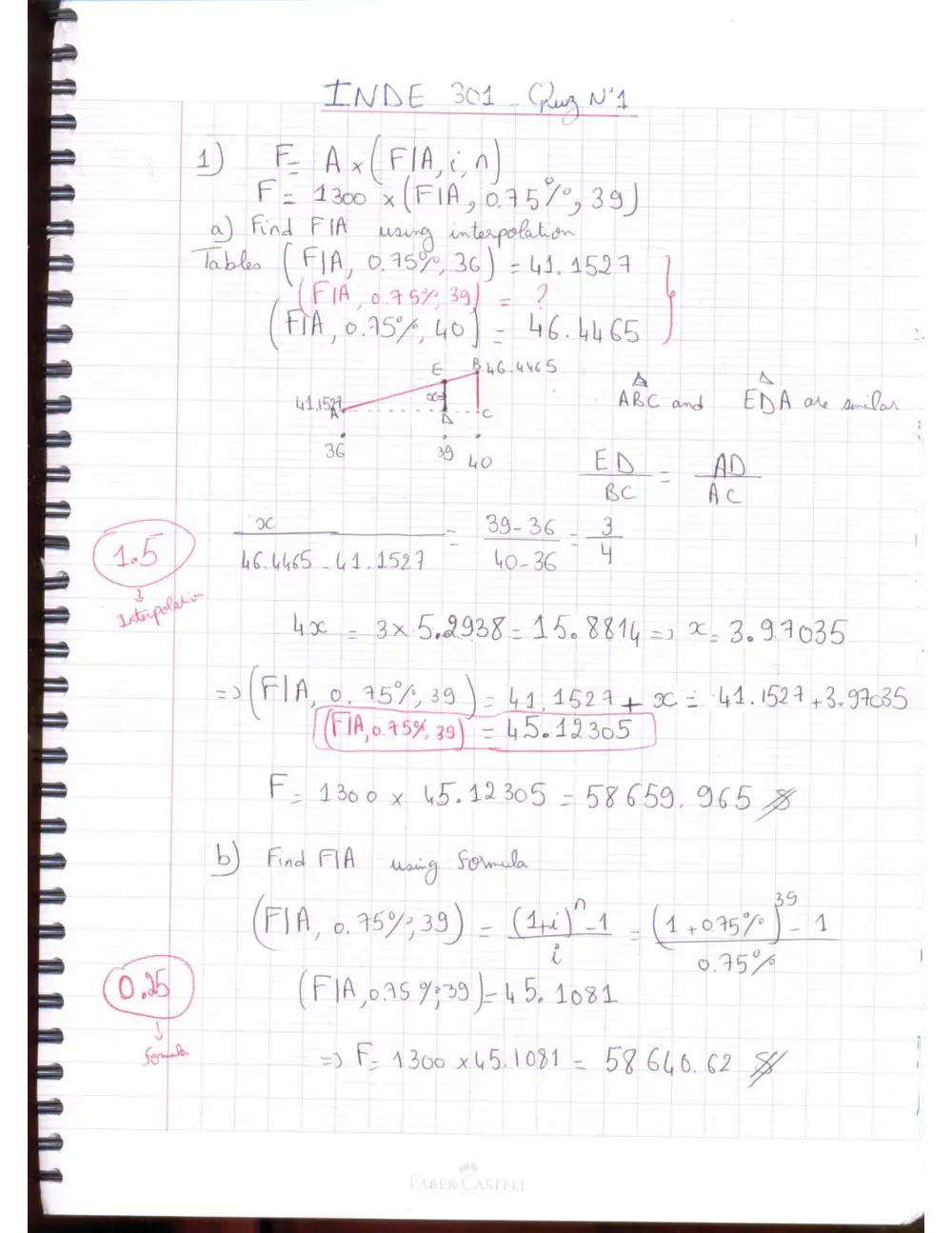INDE 301 Midterm Solution, Spring 2017, page 1