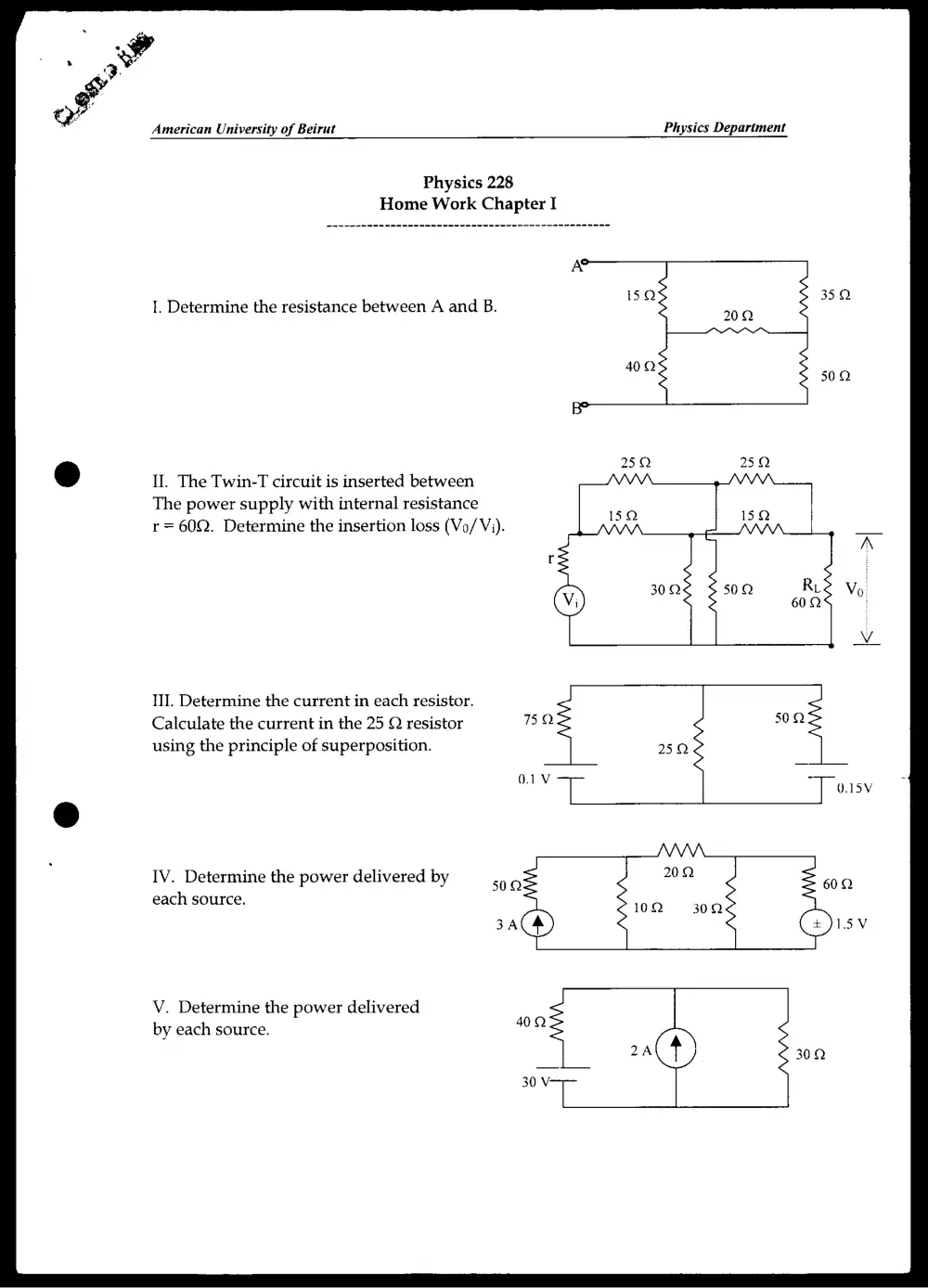 PHYS 228 Homework 1, Fall 2013, page 1