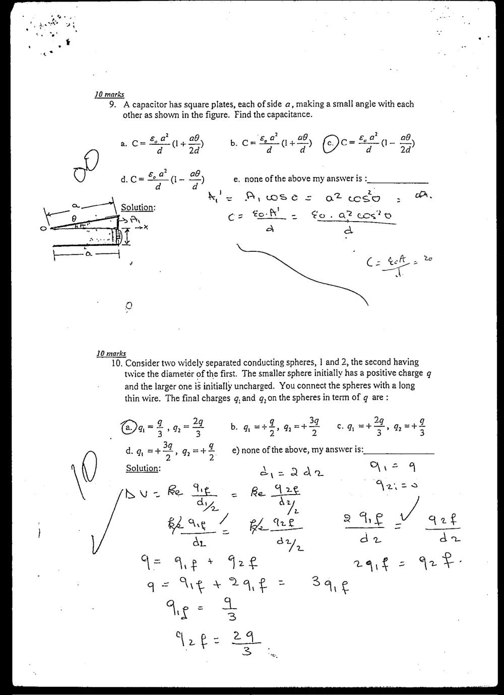 PHYS 211 Exam 2, Spring 2001, page 6