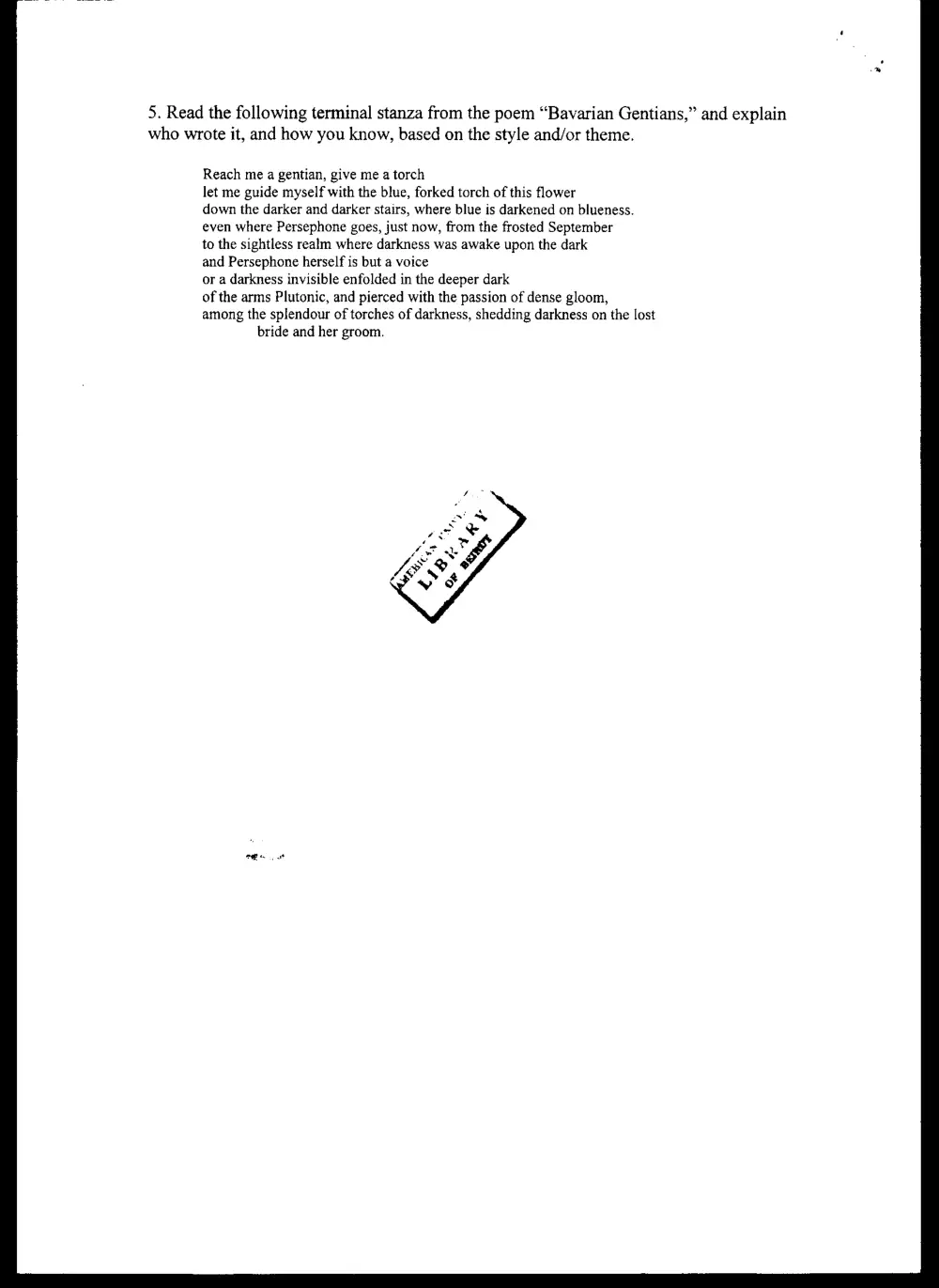 ENG 207 Final, Spring 2005, page 2