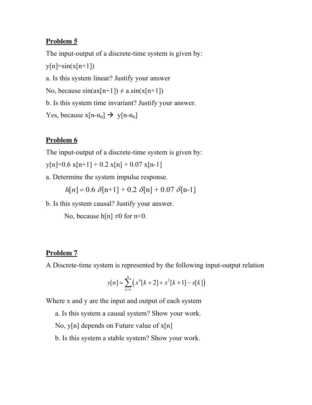 EECE 340 Problems with Solutions, Spring 2011, page 5