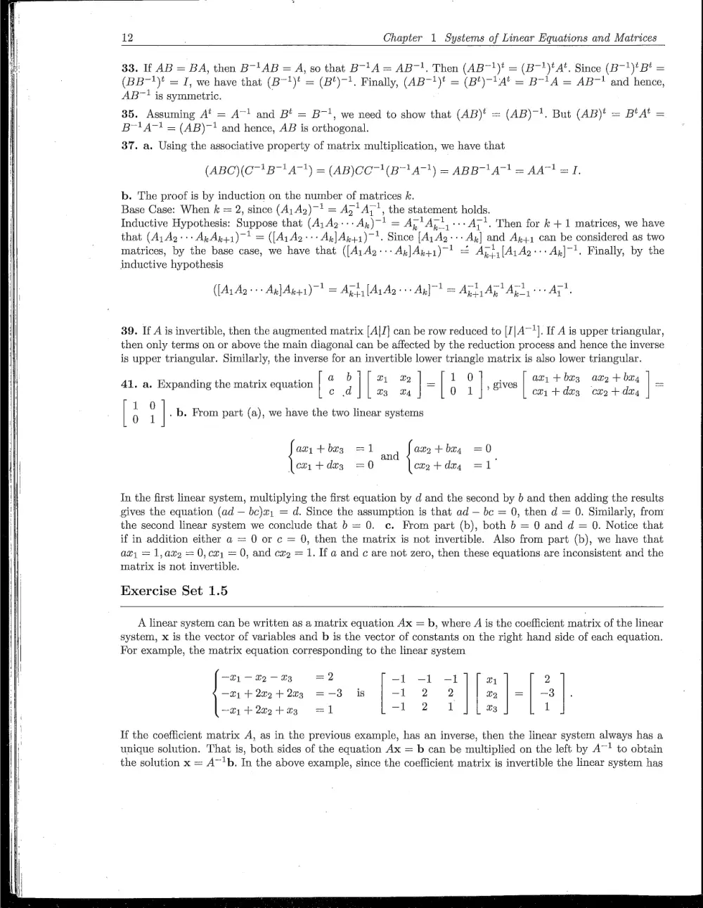 MATH 218 Problems Solution Manual Chapter 1.5, Fall 2011, page 1
