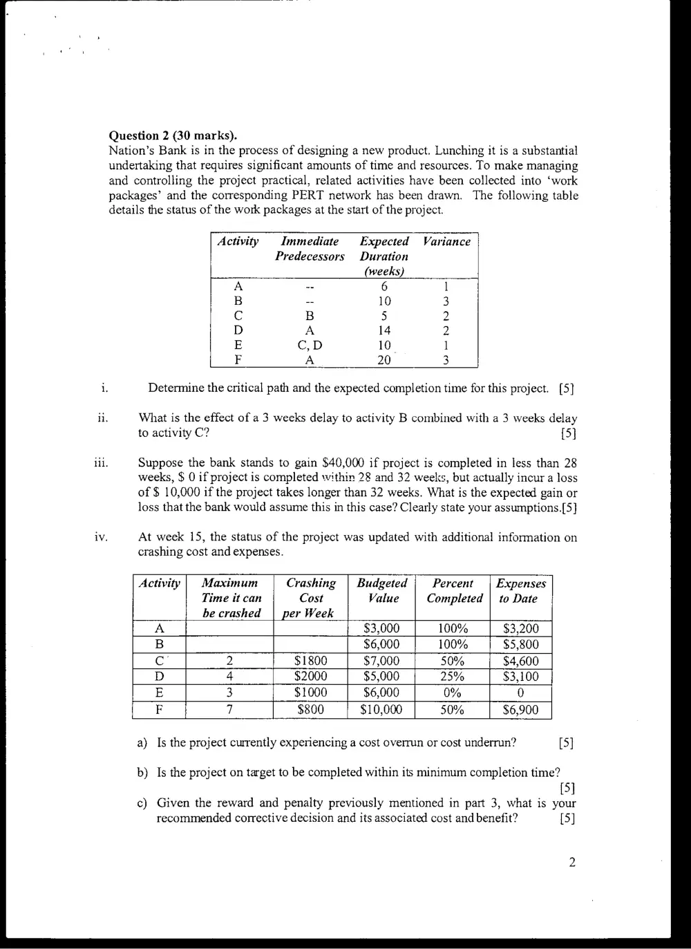 DCSN 200 Final, Fall 2004, page 2