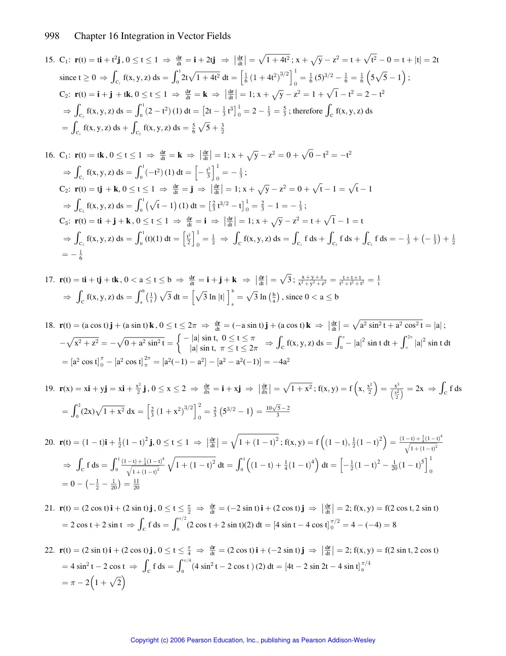 MATH 201 Problems Solution Chapter 16, Fall 2008, page 2