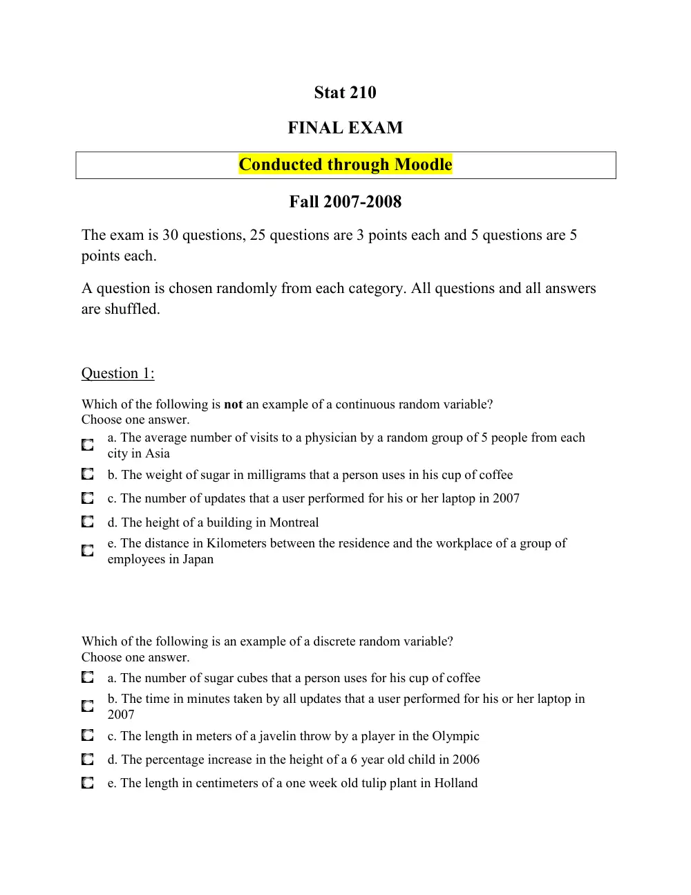 STAT 210 Final, Fall 2007, page 1