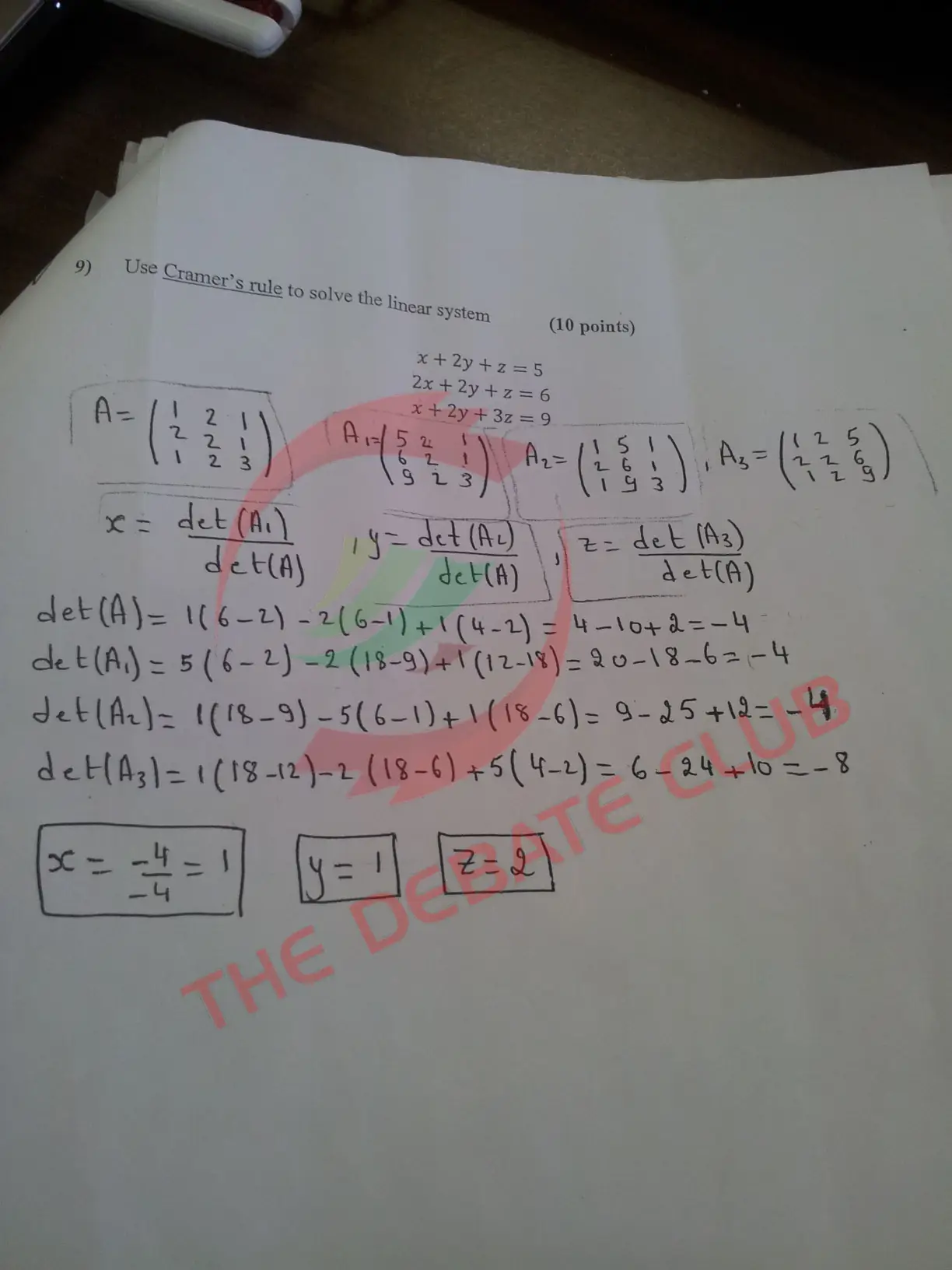 MAT 215 Final with Solution, Fall 2012, page 10