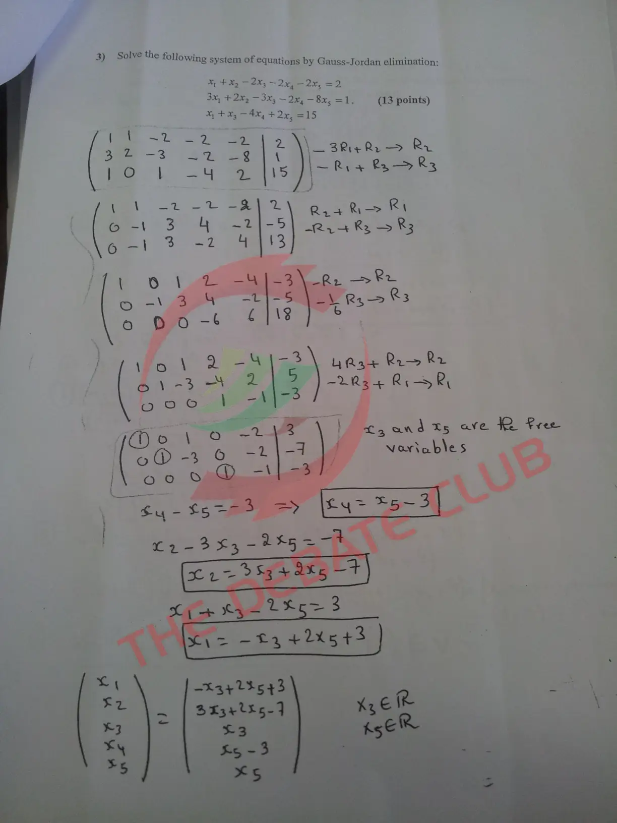 MAT 215 Final with Solution, Fall 2012, page 3