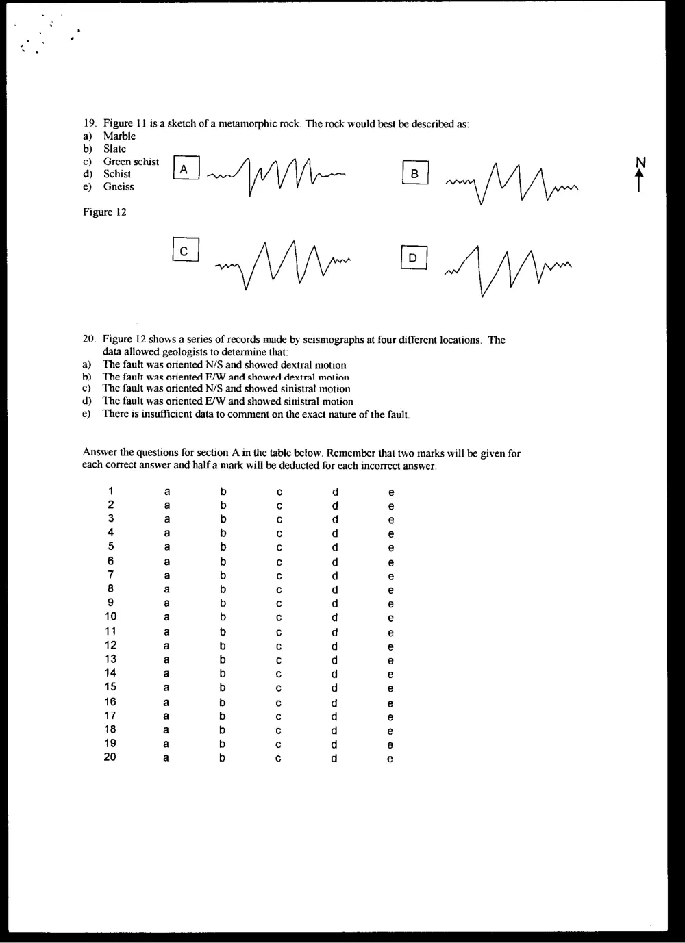 GEOL 201 Final, Fall 1997, page 7