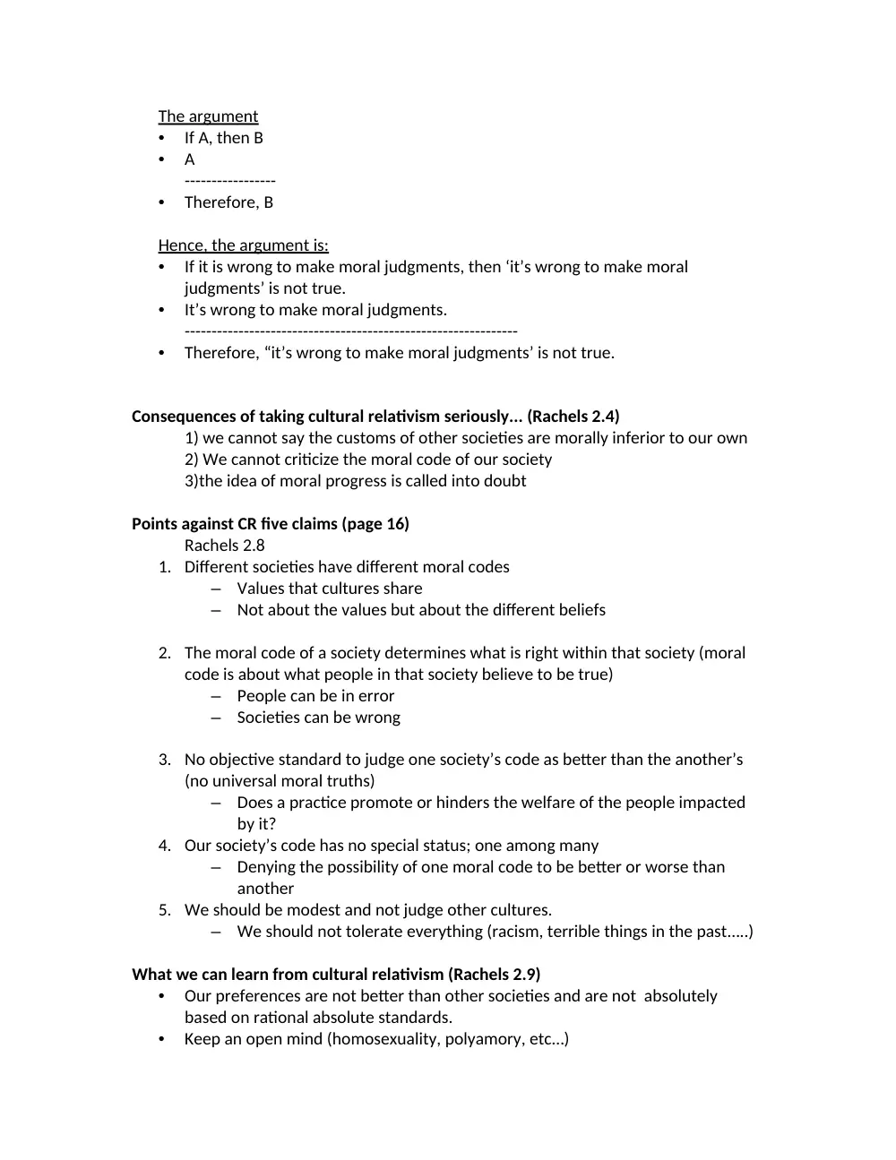 PHIL 210 Notes, Summer 2011, page 2
