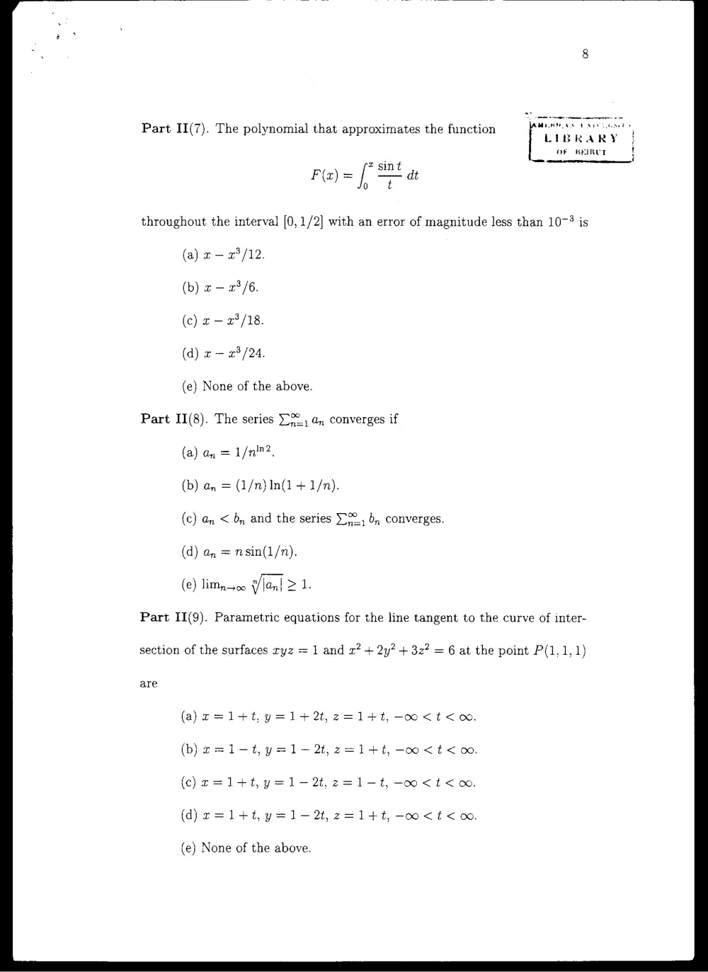 MATH 201 Final, Fall 2004, page 8