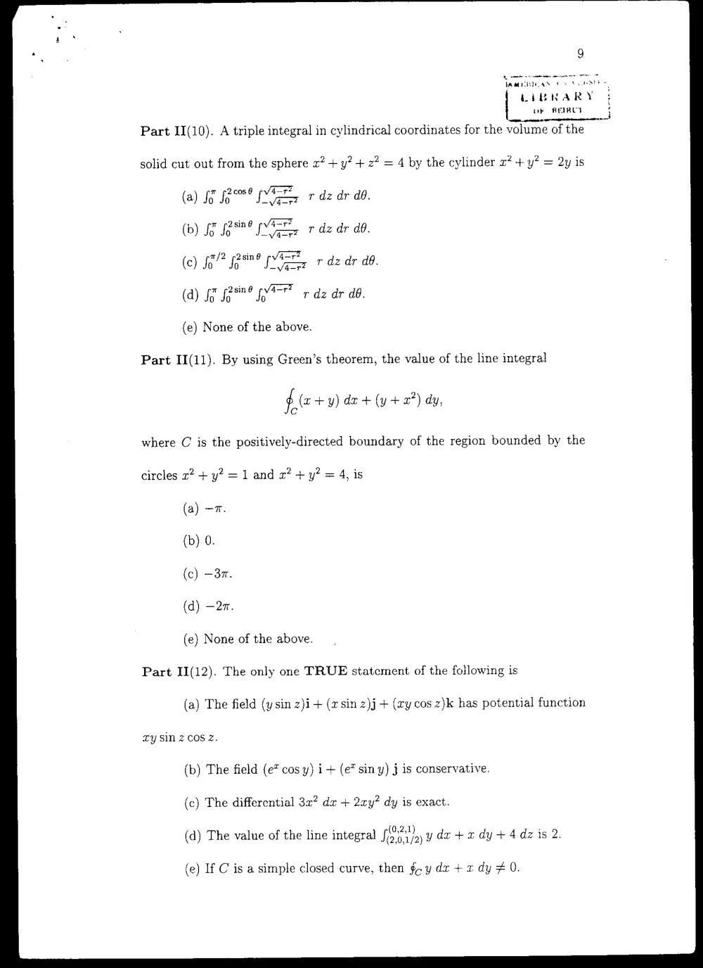 MATH 201 Final, Fall 2004, page 9