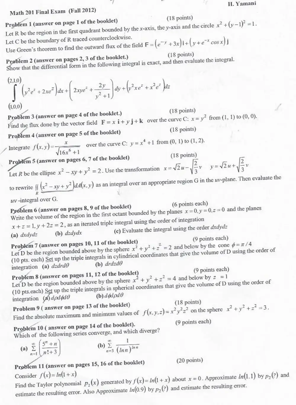 MATH 201 Final, Fall 2012, page 1