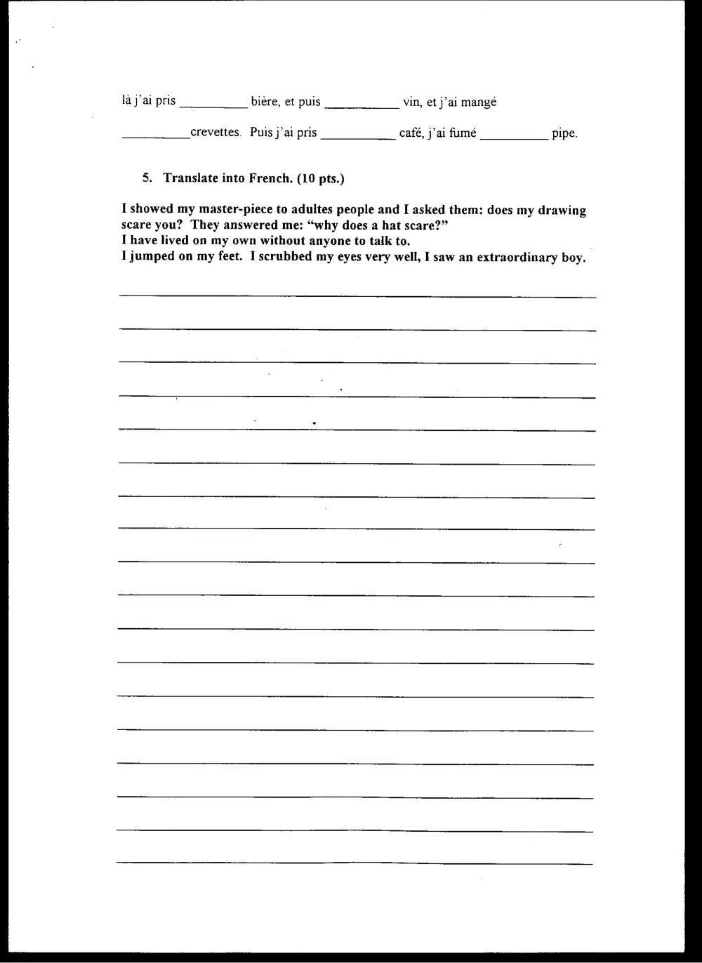 FREN 202 Final, Fall 2000, page 3