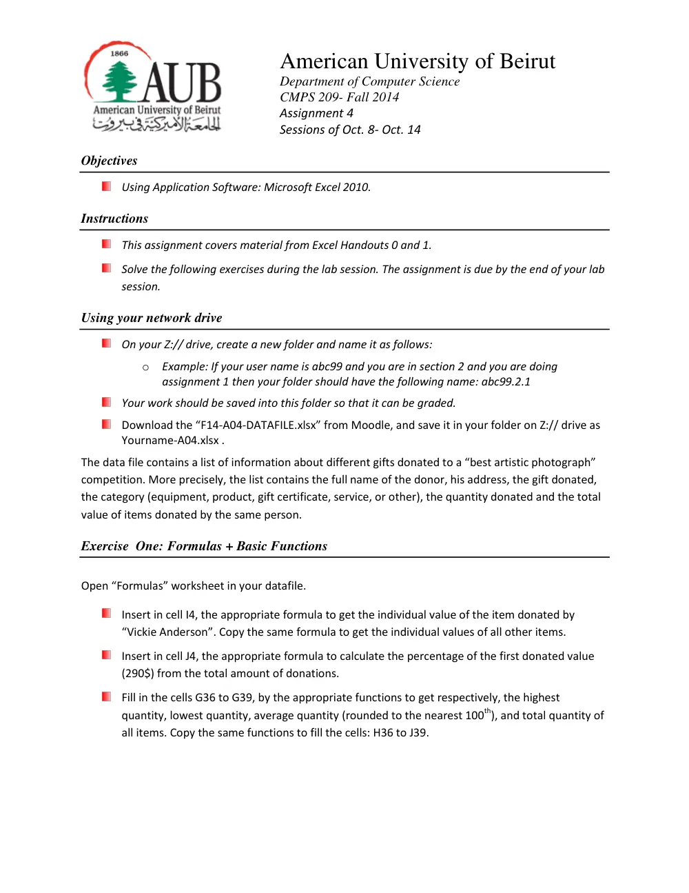 CMPS 209 Homework Assignment 4 Instructions, Fall 2014, page 1