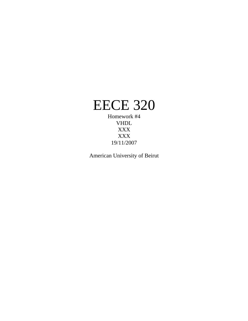EECE 320 Homework 4 with Solution, Fall 2007, page 2