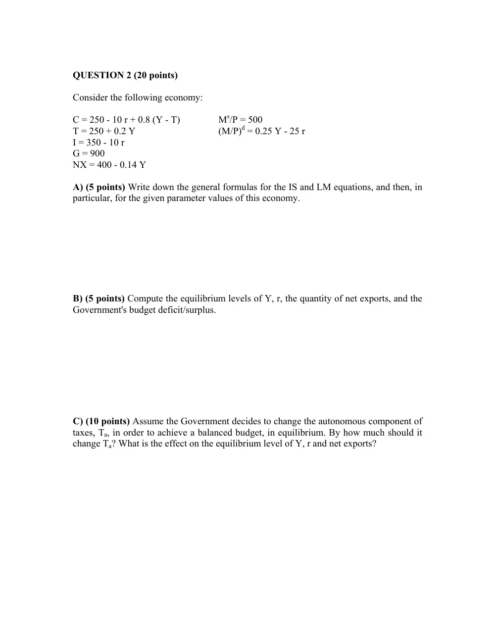 ECON 212 Midterm, Fall 2015, page 8