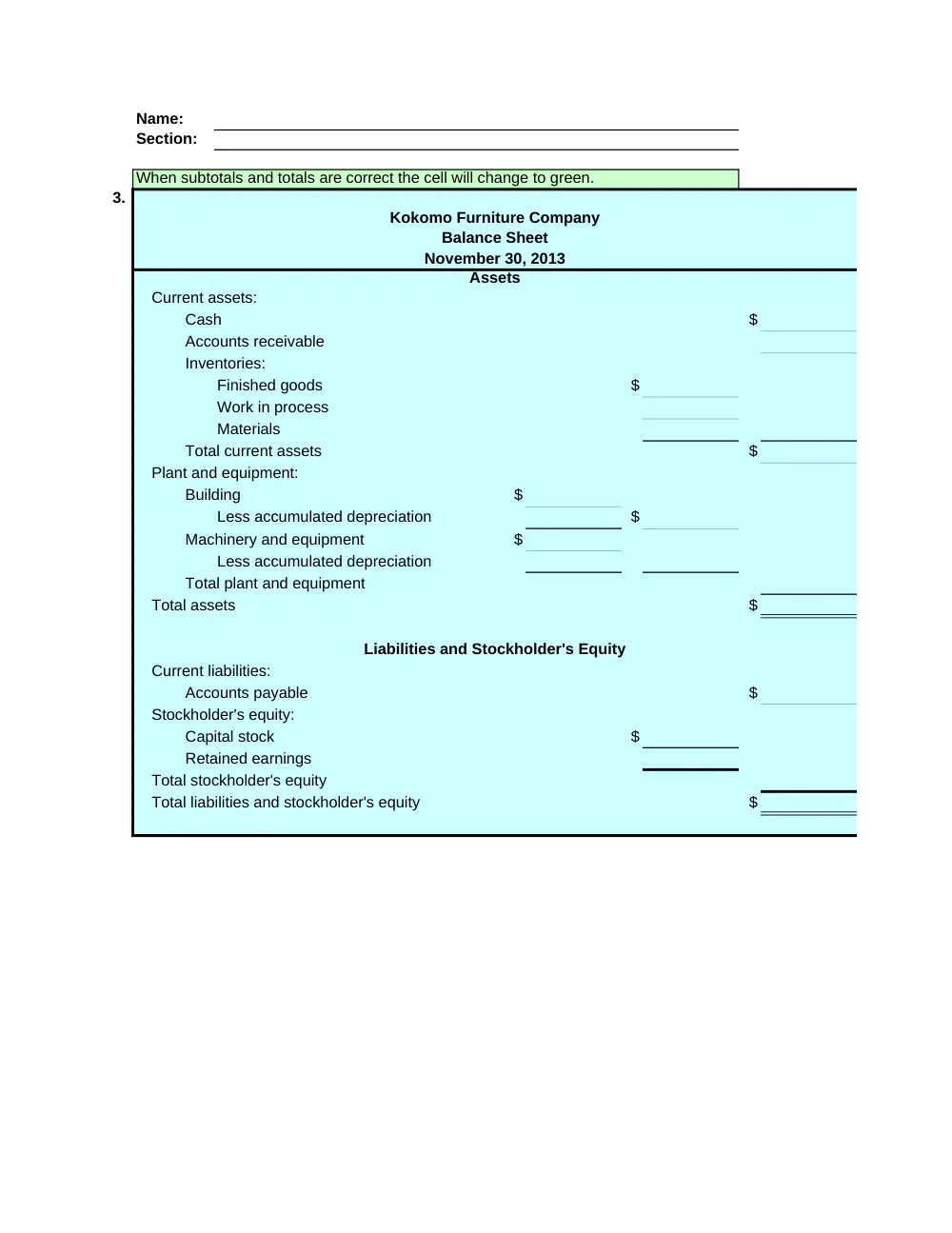 ACCT 222 Problems Excel Template, Fall 2014, page 8