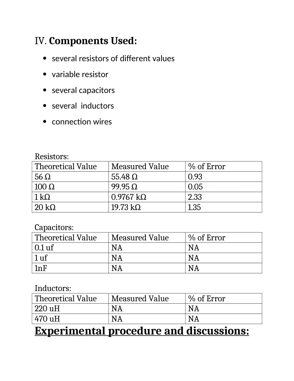 EECE 310L Report, Fall 2012, page 6