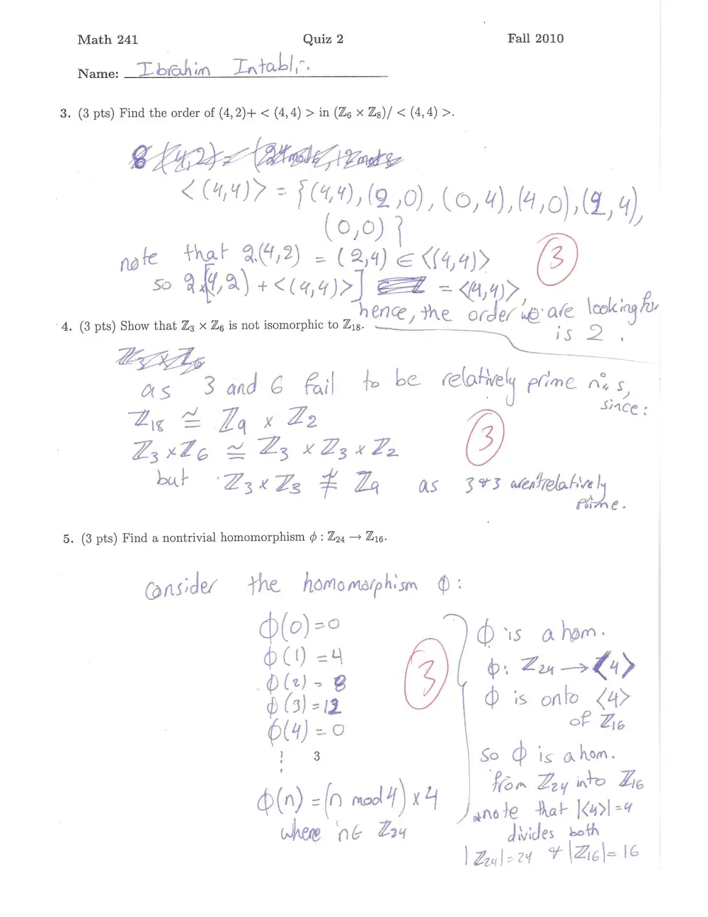 MATH 241 Exam 2, Fall 2010, page 4