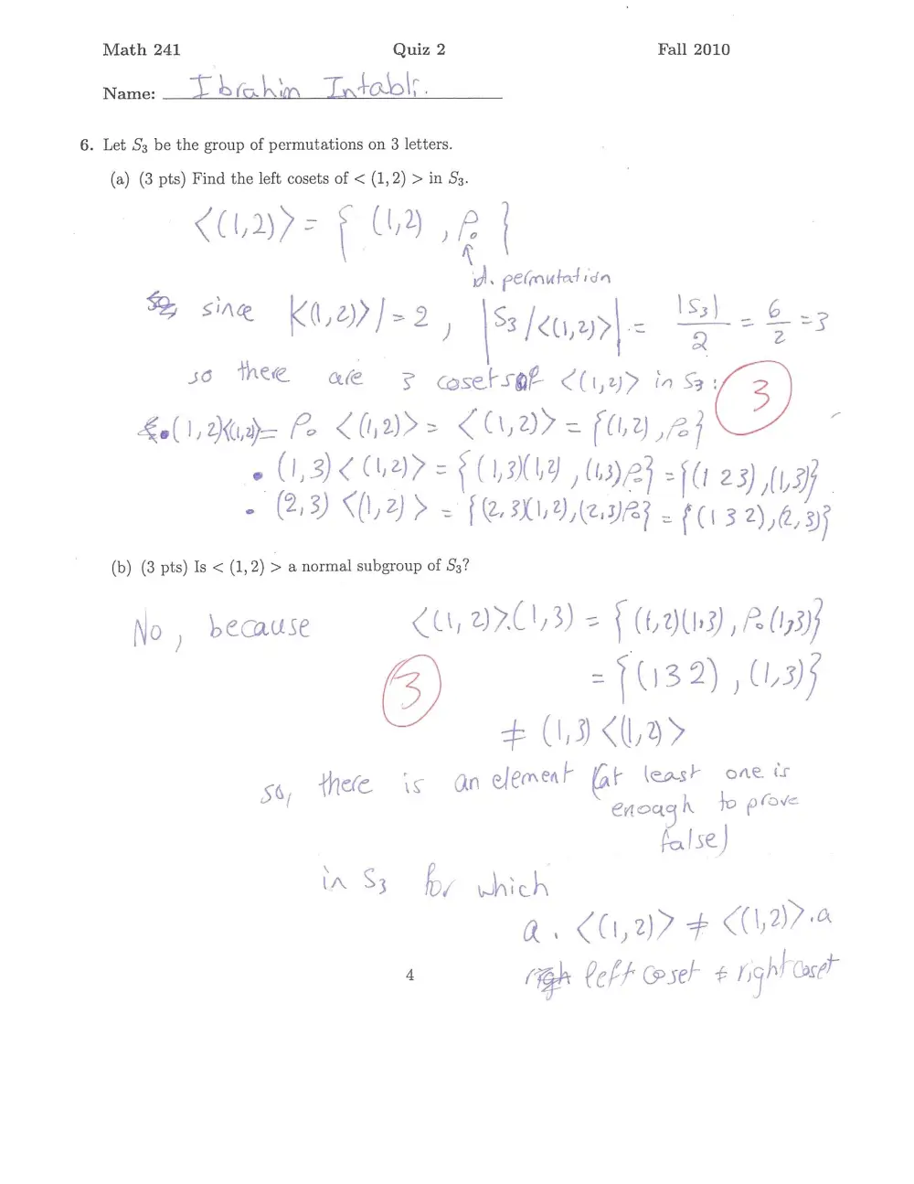 MATH 241 Exam 2, Fall 2010, page 5