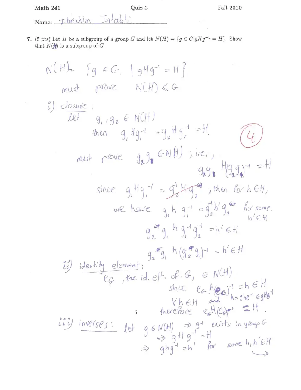 MATH 241 Exam 2, Fall 2010, page 6